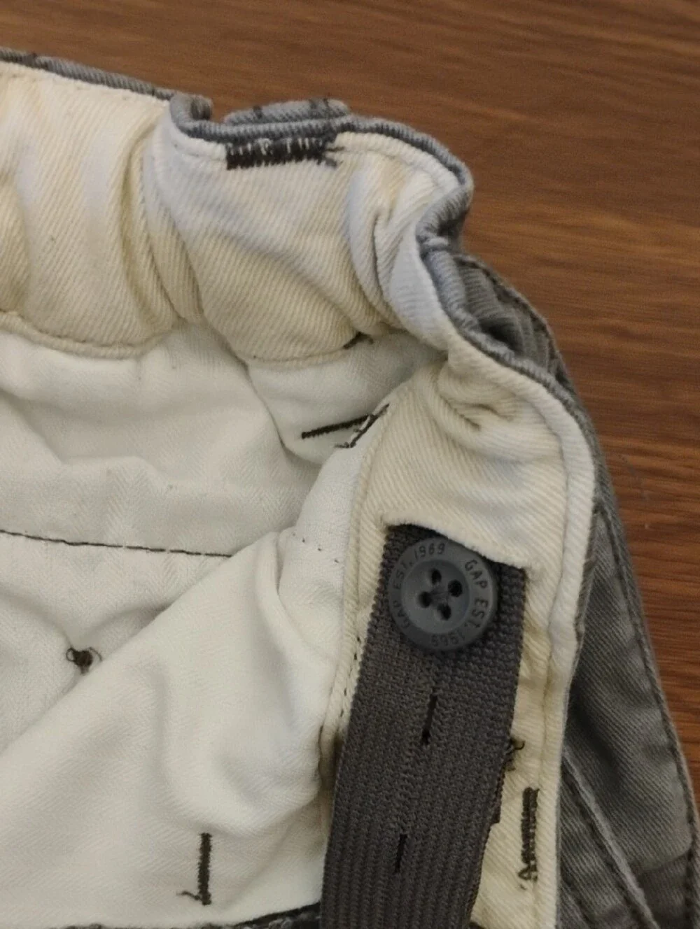 ): GAP Kids Boys Cozy Lined Chino Pants Gray Size 7 S (6-7)
